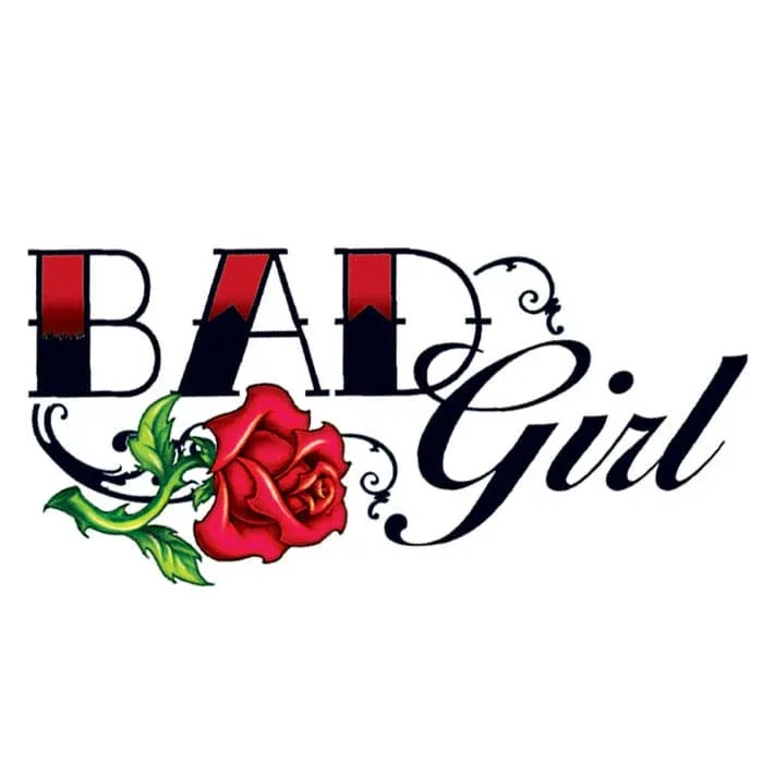 Bad Girl Rose Temporary Tattoo – Temporary Tattoos