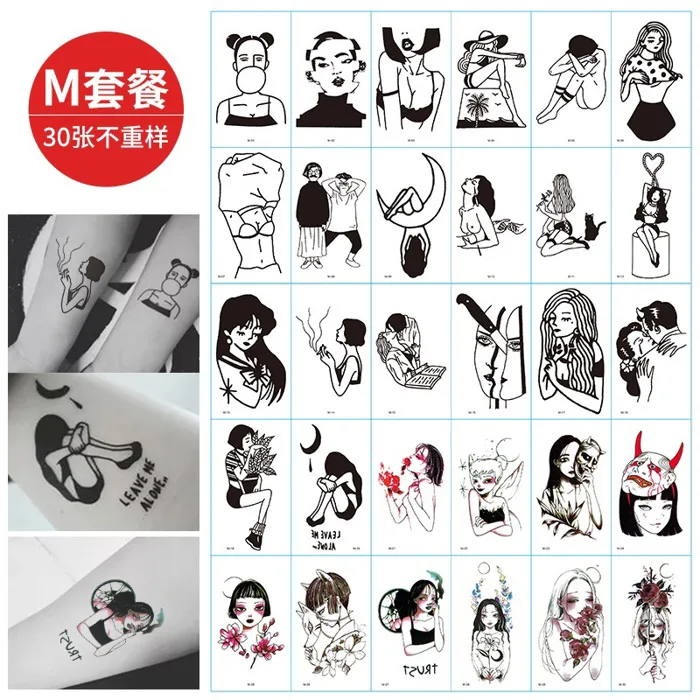 Miếng Dán Hình Xăm Tạm Thời Chống Thấm Nước Trong Vòng 2 Tuần | Shopee Việt  Nam