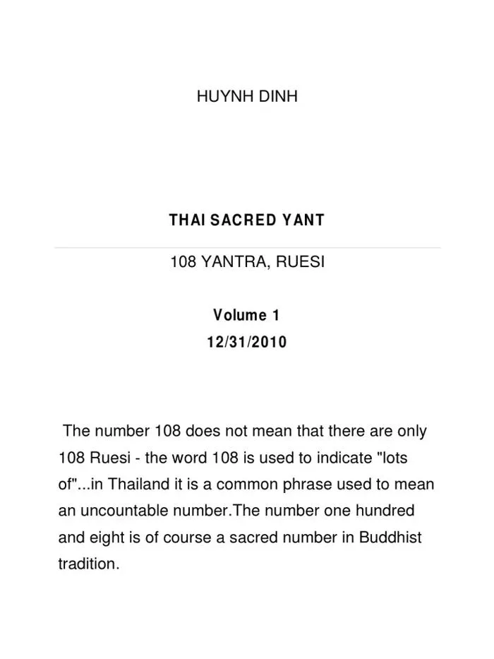 Thai Sacred Yant: 108 Yantra Practices | PDF | Vedas | Shiva