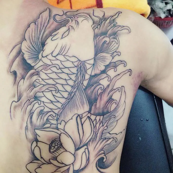 Hình Xăm Cá Chép Hóa Rồng Cực Đẹp