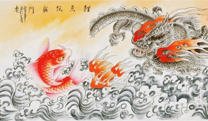 Cá chép hoá rồng: Sự tích, ý nghĩa hình tượng cá chép hoá rồng