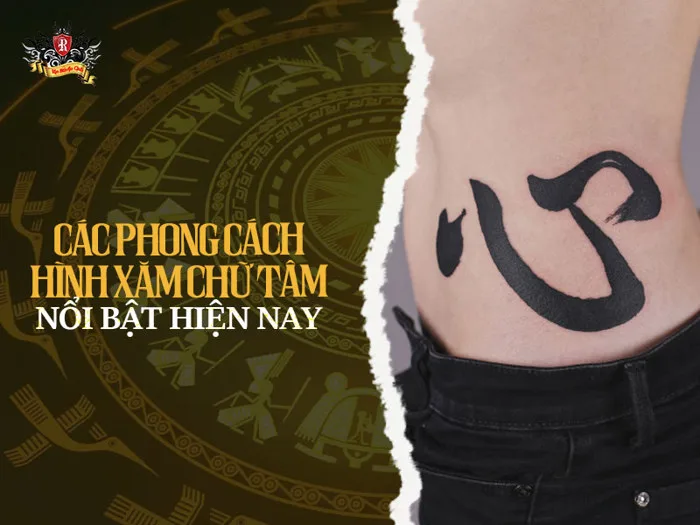 hình xăm chữ tâm – Biểu tượng của sự an nhiên
