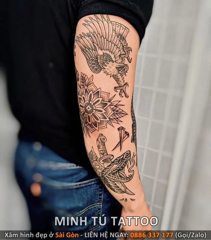 Các hình xăm đại bàng ở bắp tay