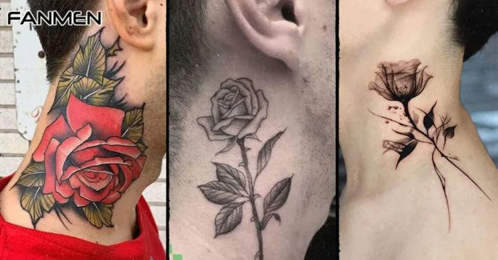 Top 30+ Hình Xăm Hoa Hồng Ở Cổ Cho Nam: Cá Tính & Cool Ngầu