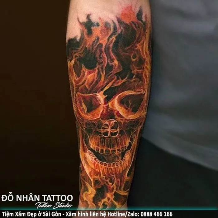 Hình xăm Đầu Lâu, Sọ Đầu (0238) tại ĐỖ NHÂN TATTOO