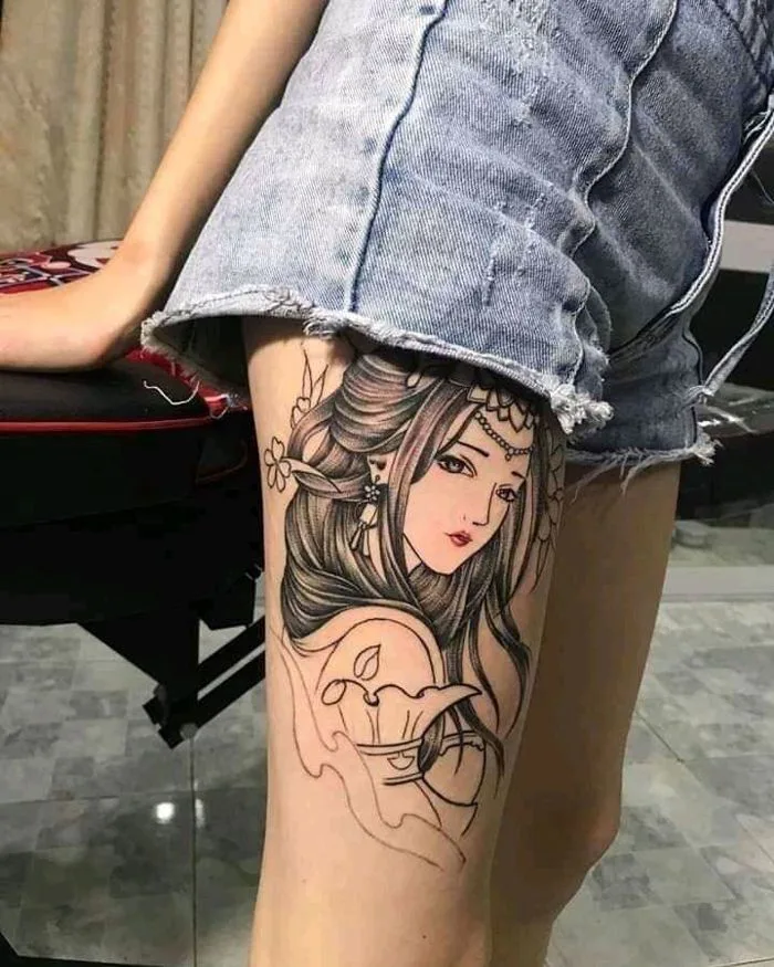Ghim của Nhut Tran trên . Hình Xăm Tattoo | Hình xăm nữ, Hình xăm đùi, Hình  xăm gái xinh | Ảnh hình xăm, Hình xăm voi, Hình xăm full đùi