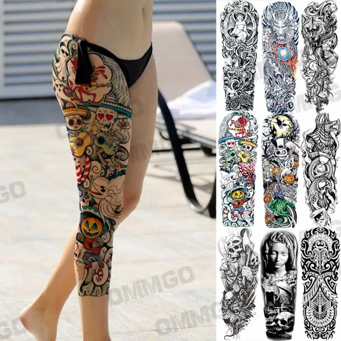 Hình Xăm Dán Tạm Thời Hình Đầu Lâu Halloween Chống Nước Chất Lượng Cao Cho  Nam Và Nữ