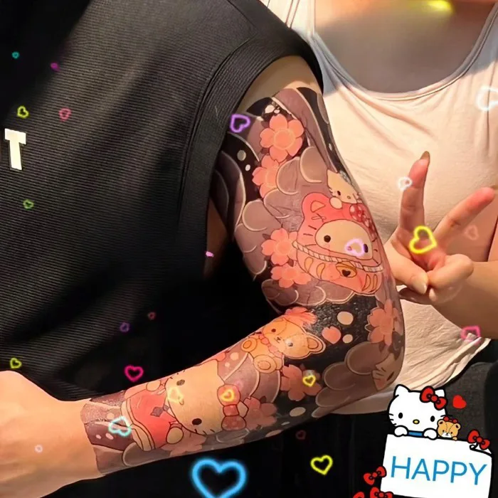 ☄️starryshop☄️Hellokitty Cánh Tay Hoa Hình Xăm Miếng Dán Hoạt Hình Full  Cánh Tay Nam Nữ Chống Thấm Nước Lâu Dài Chống Mài Mòn Cá Tính Hình Xăm  Miếng Dán | Shopee Việt