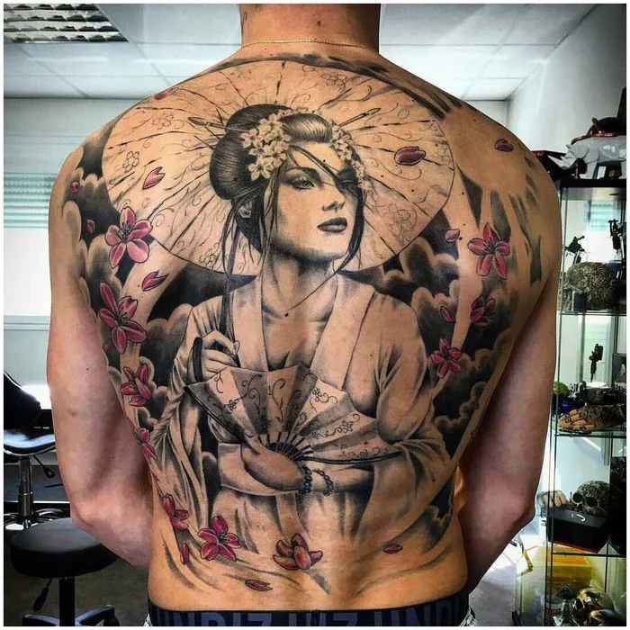 100+ Mẫu hình xăm Geisha kết hợp hoa Anh Đào đẹp nhất, mang đậm nét nghệ  thuật và văn hóa Nhật Bản