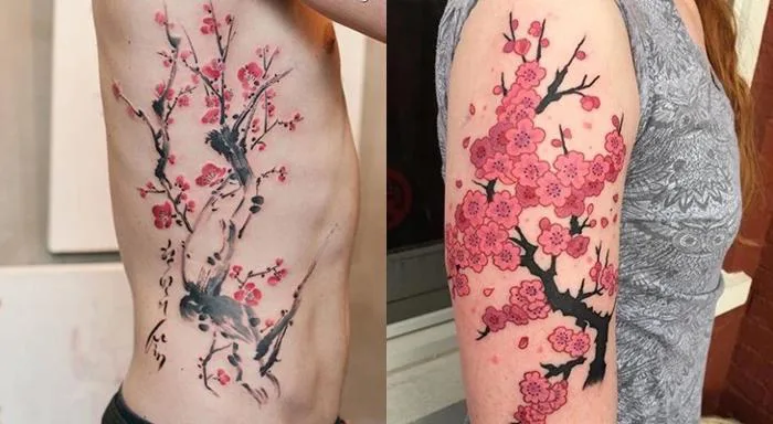 Hình xăm hoa anh đào và những vị trí xăm đẹp nhất trên cơ thể