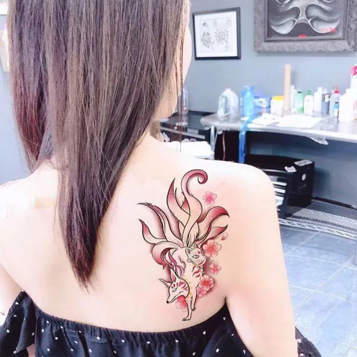 20+ mẫu hình xăm hồ ly 9 đuôi cho nữ thu hút mọi ánh nhìn