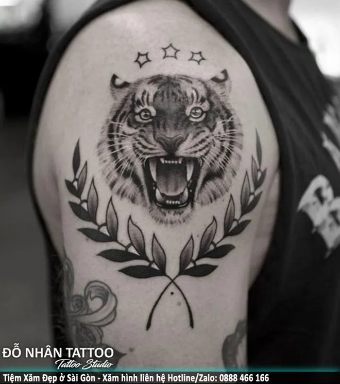 Hình xăm con Hổ, Cọp (065) tại ĐỖ NHÂN TATTOO