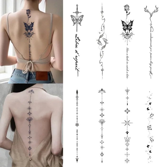 Hình xăm lưng tạm thời thảo dược - Chống thấm nước và lâu trôi (7-15 ngày)  Thiết kế không phản quang thực tế dành cho nam và nữ | Shopee Việt Nam