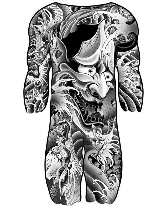 Hình xăm cổ | Hình xăm tay, Tattoo mặt quỷ nhật cổ, Hình xăm mặt quỷ