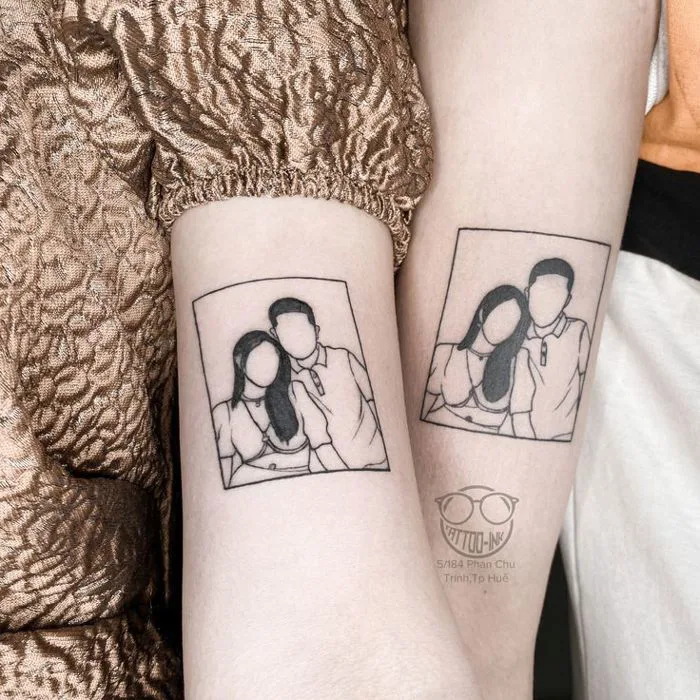 Tattoo cặp đôi | Hình xăm cặp đôi mini, Xăm nét, Hình xăm vô cực