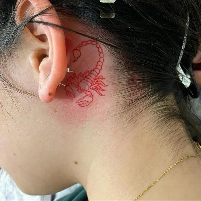 100+ Mẫu hình xăm sau tai đẹp nhất dành cho nữ