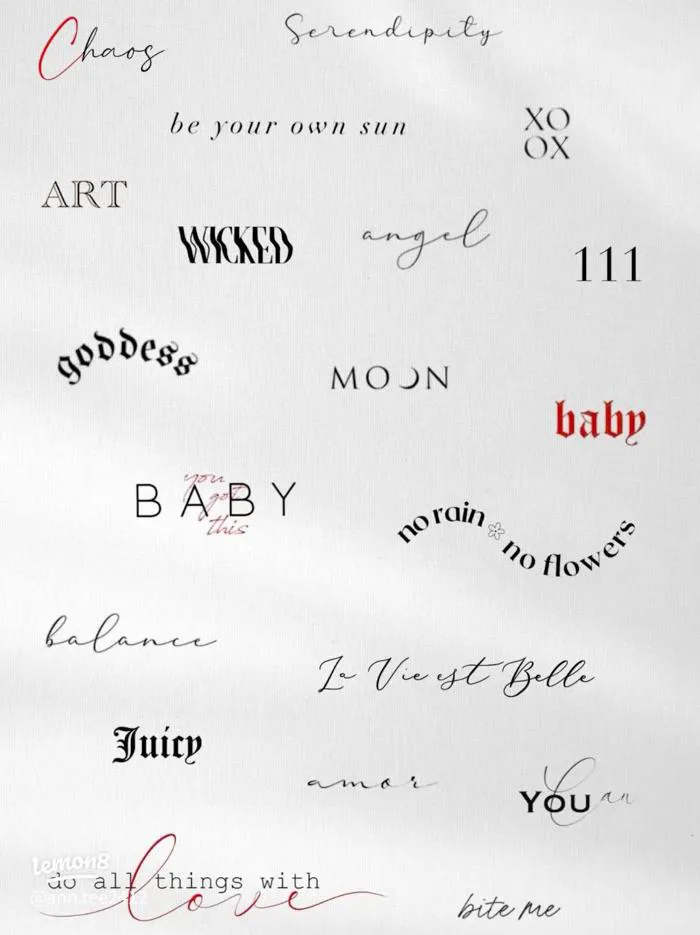 20+ font chữ xăm đẹp, hình xăm chữ mini ý nghĩa (kèm gợi ý câu tiếng Anh)