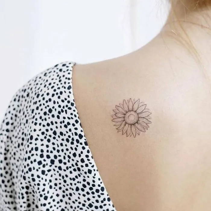 101 hình xăm hoa hướng dương trắng đen đẹp nhất, tải miễn phí