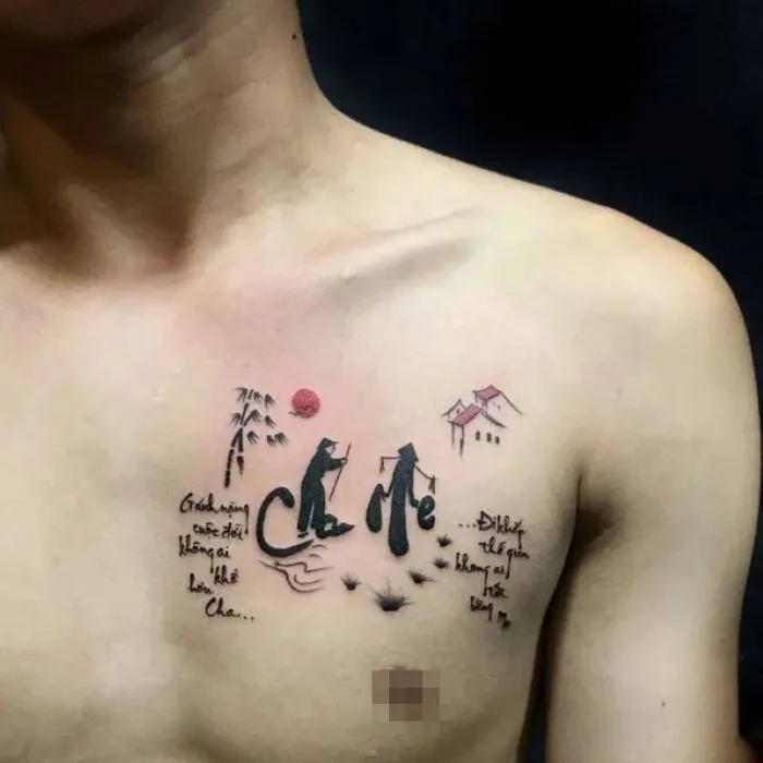 100+ Mẫu hình xăm chữ ở ngực nam đẹp và ấn tượng nhất