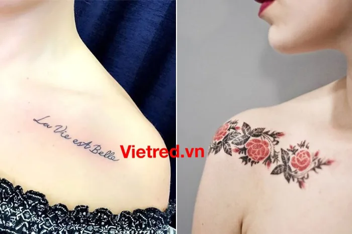 Hình xăm xương quai xanh- Xu hướng mới của giới trẻ