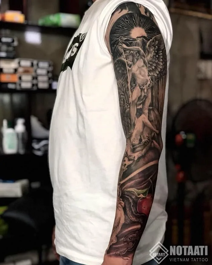 Hình xăm full tay - Notaati Tattoo