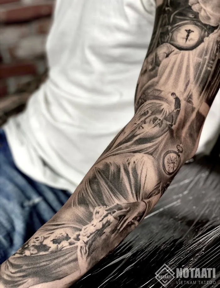 Hình xăm full tay - Notaati Tattoo