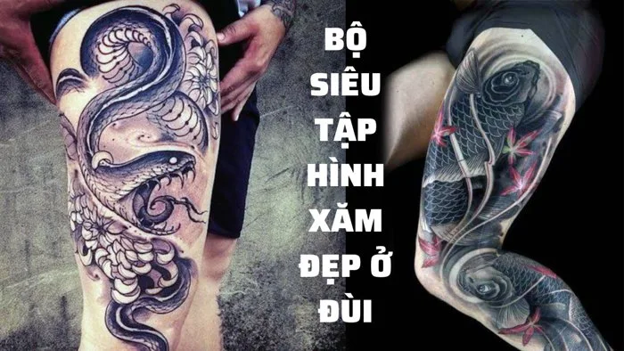 Hình Xăm Đẹp ở Đùi Cho Nam I Hình Xăm Ở Đùi Âu Á Nhật Cổ Chất Lừ Cho Nam