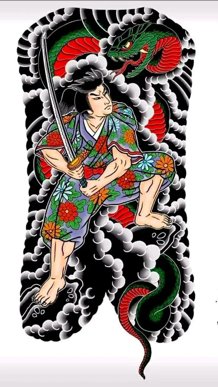 Hình xăm chiến binh | Hình xăm đại bàng, Hình xăm hoa mẫu đơn, Tattoo nhật