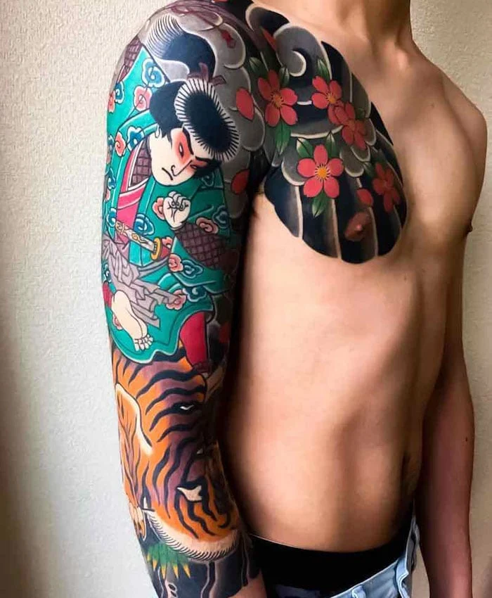 Hình xăm nhật cổ ở tay đẹp