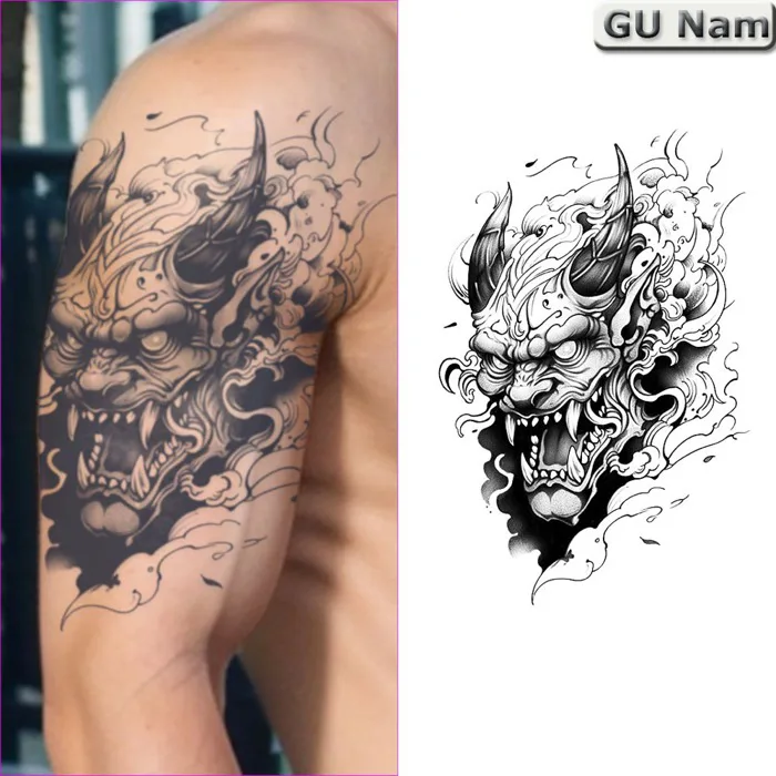 Hình xăm quỷ Hanya 2 sừng 15 ngày chống nước HY-046, miếng dán hình xăm tạm  thời nhật cổ bền đẹp thời trang | Shopee Việt Nam