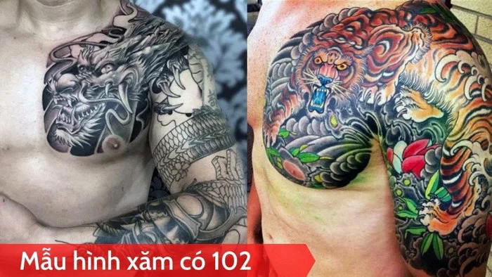 Những mẫu hình xăm độc đáo từ cánh tay bắp tay liền qua ngực
