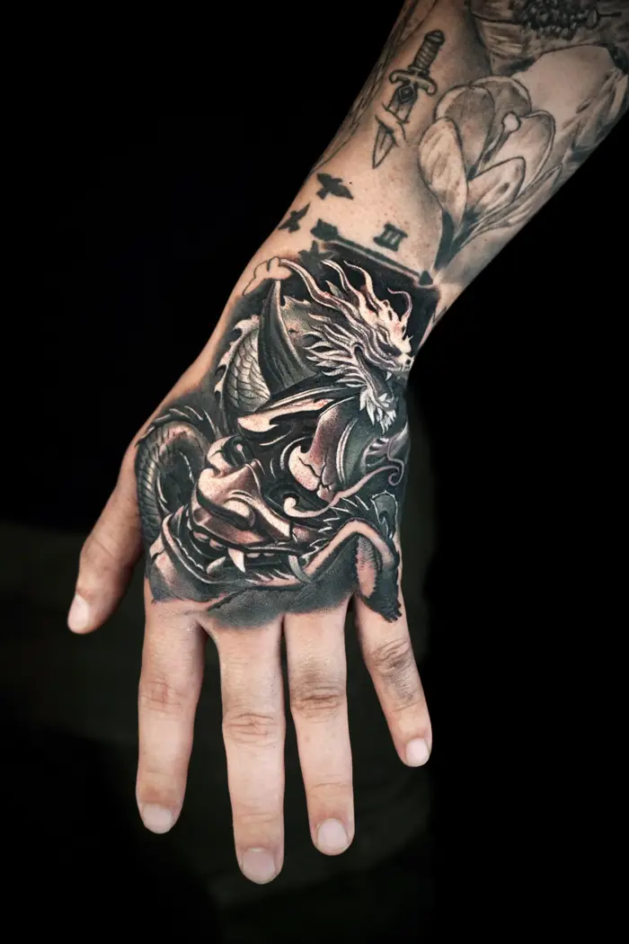Top 20+ Mẫu Hình Xăm Mặt Quỷ Oni Mạnh Mẽ Nghệ Thuật Á Đông