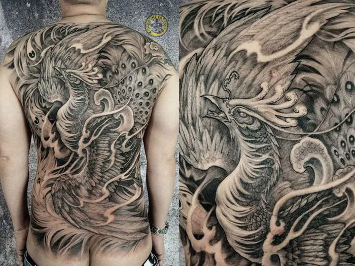 Hình xăm phượng hoàng kín lưng