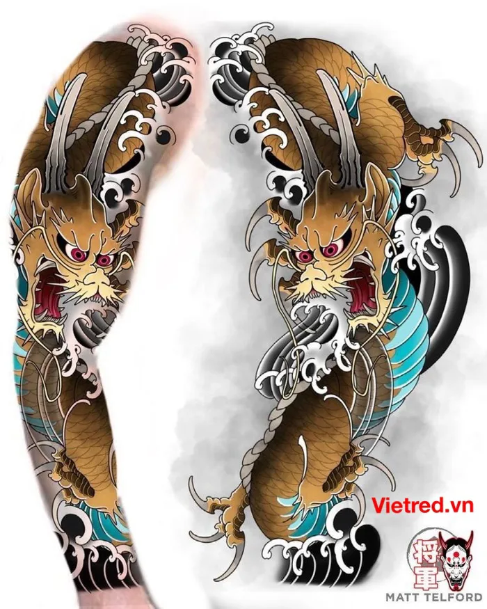 Trọn những mẫu hình xăm rồng ở cánh tay đẹp cho nam