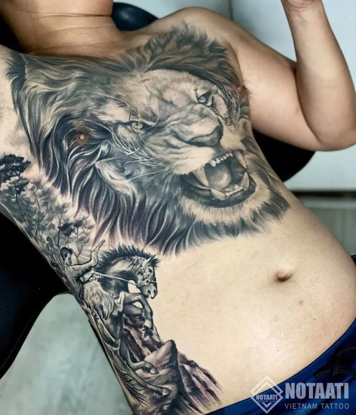 Bật Mí Những Điều Cần Biết Về Ý Nghĩa Hình Xăm Sư Tử - Notaati Tattoo