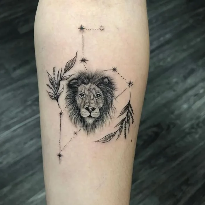 Hình xăm cung sư tử : Cung sư tử xăm hình gì đẹp - Tattoo Shop - Lâm Việt