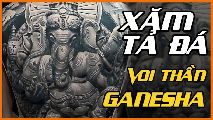 KỸ THUẬT XĂM TẢ ĐÁ - VOI THẦN GANESHA - TIỆM XĂM THIÊN ĐƯỜNG