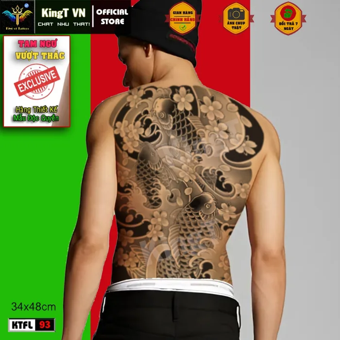 ✓ Hình xăm 15 ngày full lưng nhật cổ thần voi ganesha voi thần tài hàng  chính hãng KingT | Shopee Việt Nam