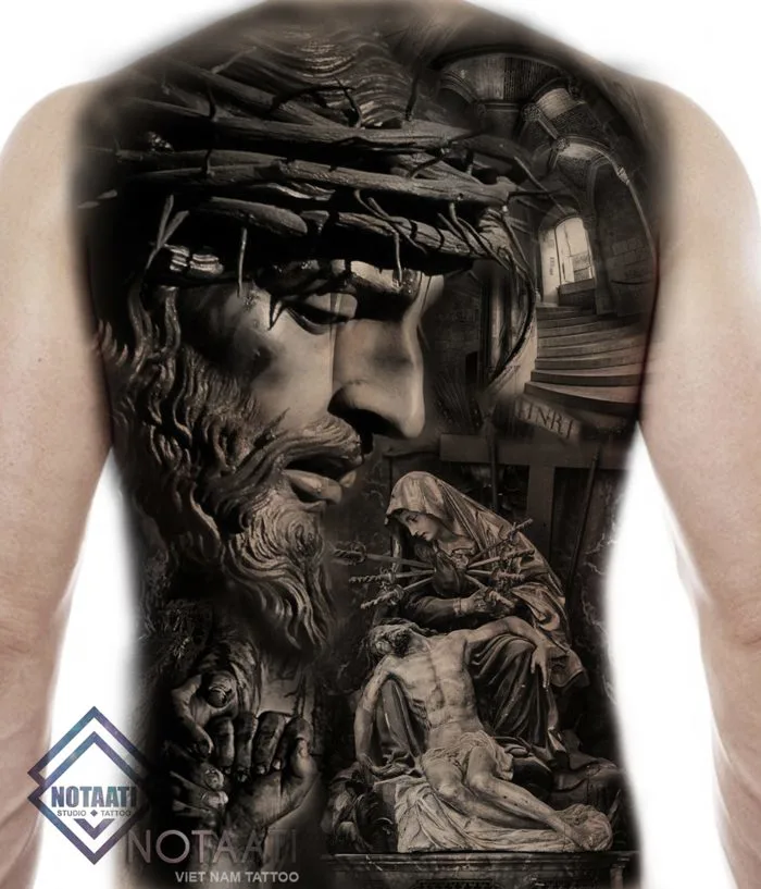 Hình xăm Thánh Giá cực đẹp cực ấn tượng - Notaati Tattoo