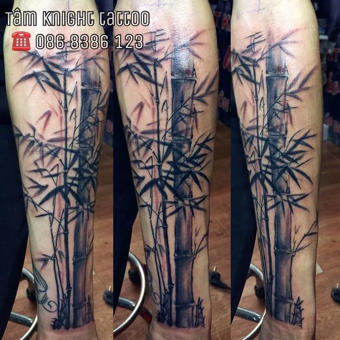 Hình xăm cây tre, hình xăm cây trúc, hình xăm tay đẹp, bamboo tattoo, hình  xăm ý nghĩa, cây tre, hình xăm khắc việt