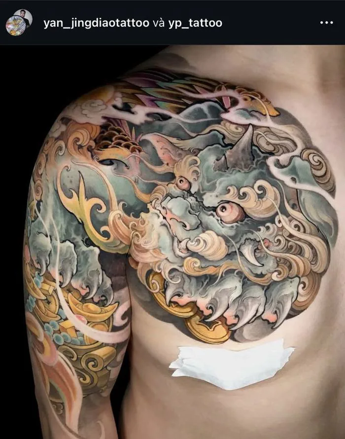 Hình xăm tỳ hưu | Kỳ lân tattoo, Hình xăm ở lưng, Xăm nhật cổ