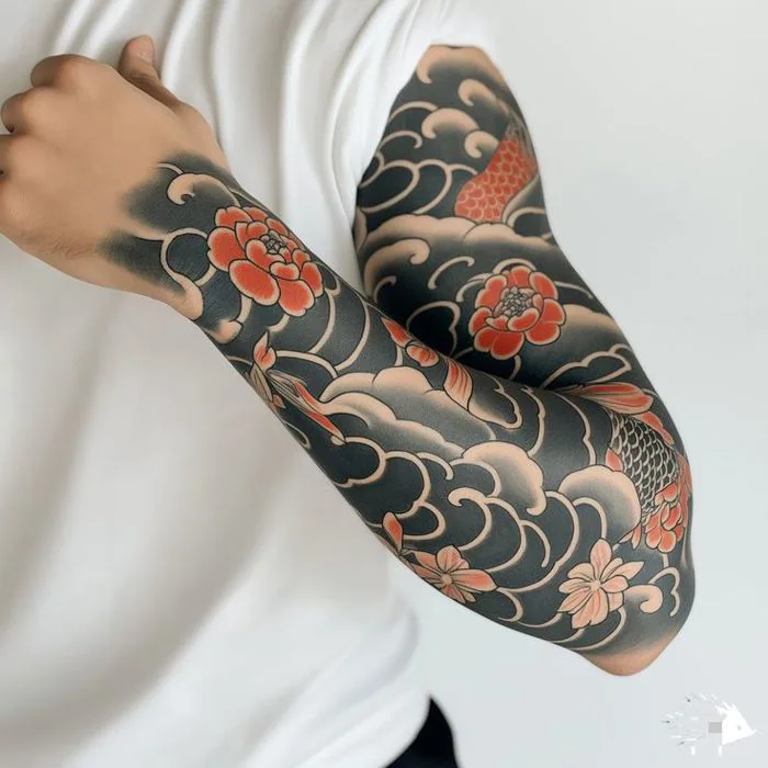 Irezumi traditional sleeve. . . . . #IrezumiTattoo #JapaneseTattoo #Irezumi  #TattooArt #TraditionalJapanese #TattooInspiration #Tattoo #SleeveTattoo  #JapaneseArt #TattooDesign #AsianInk #JapaneseSleeve #TattooLife #BodyArt  #InkArt #InkedLife ...