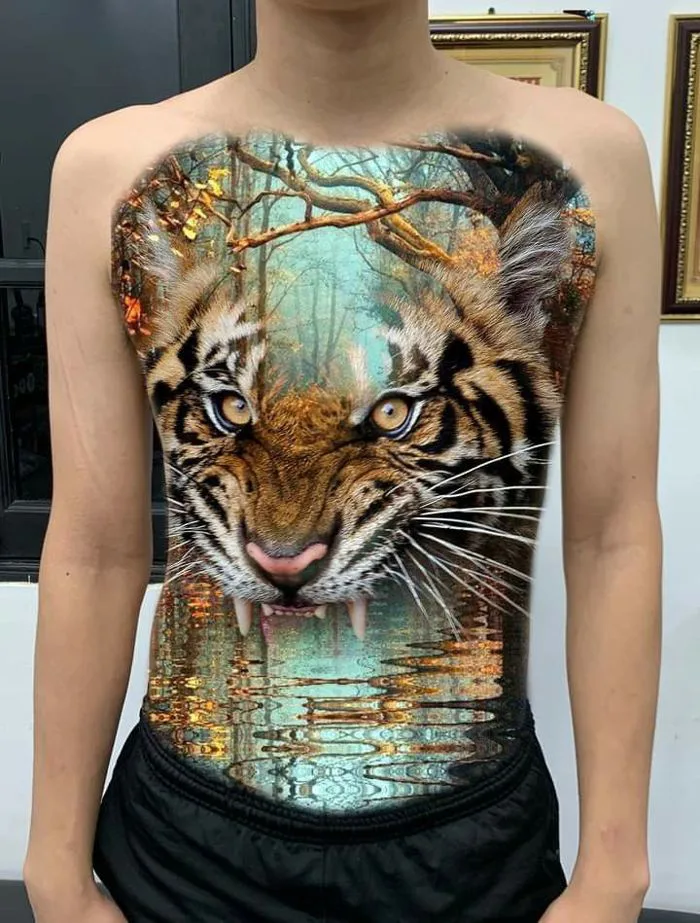 Hình xăm con hổ | Hổ tattoo, Kín lưng, Full lưng