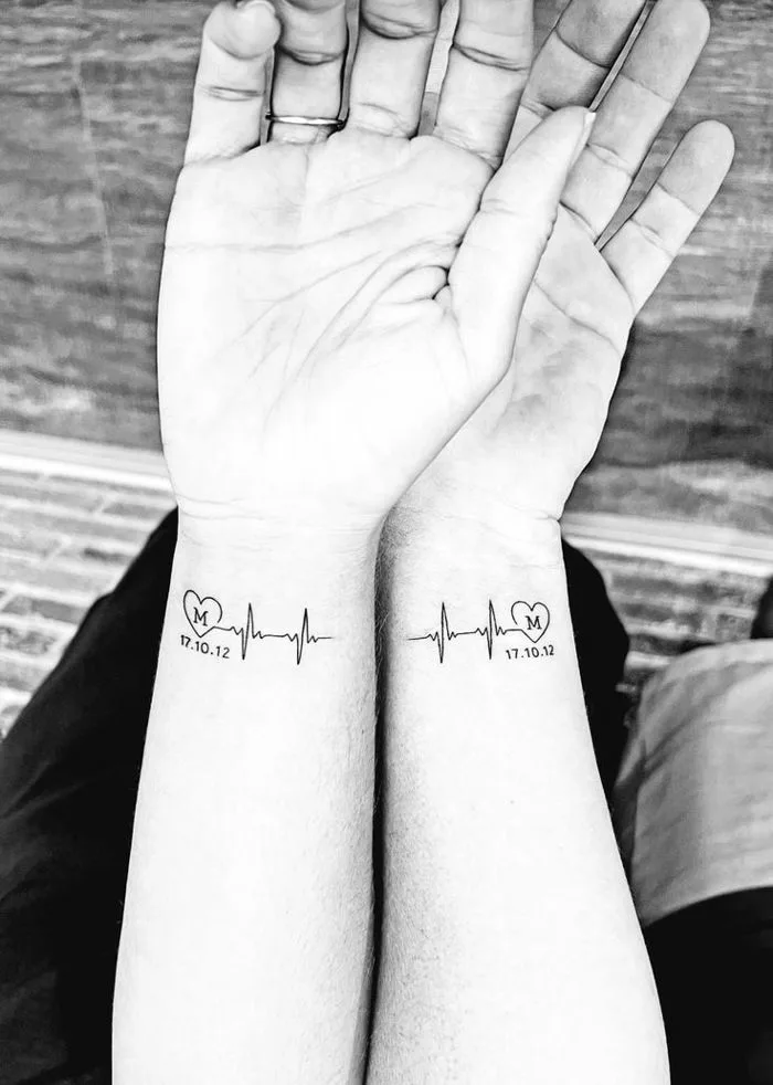 Tattoo design couple tattoo best friends tattoo fine line tattoo | couple  tattoo design aesthetic
