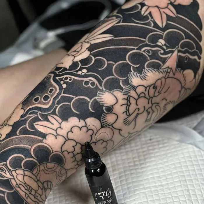 Mực Xăm Nhật Cổ Set 179INK Grey Wash 4oz & 8oz Pha Sẵn