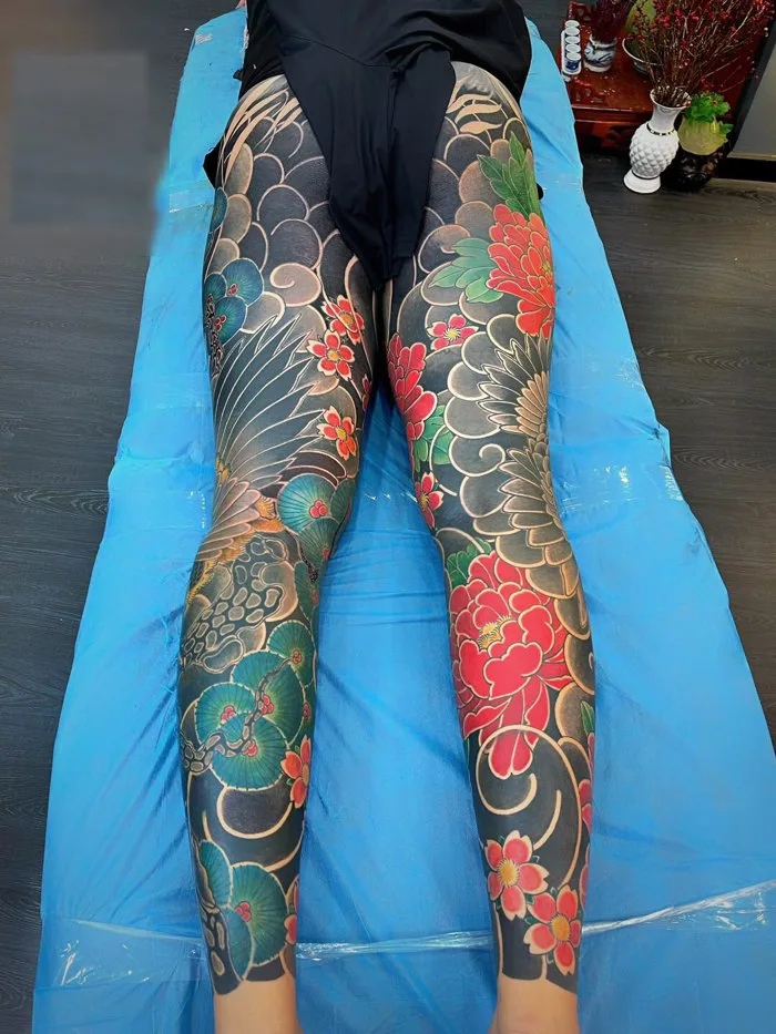 Những mẫu hình xăm Nhật cổ full chân đẹp nhất
