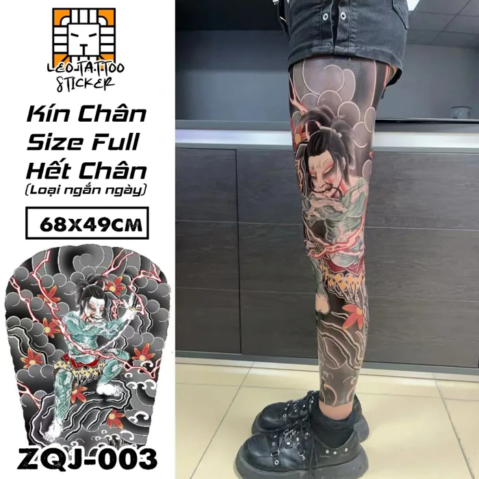 [Loại Ngắn Ngày] Hình Xăm Kín Chân Nhật Cổ Full Hết Toàn Bộ Chân - Dễ dàng  tẩy xóa - Phù Hợp Đóng Phim Chụp Ảnh