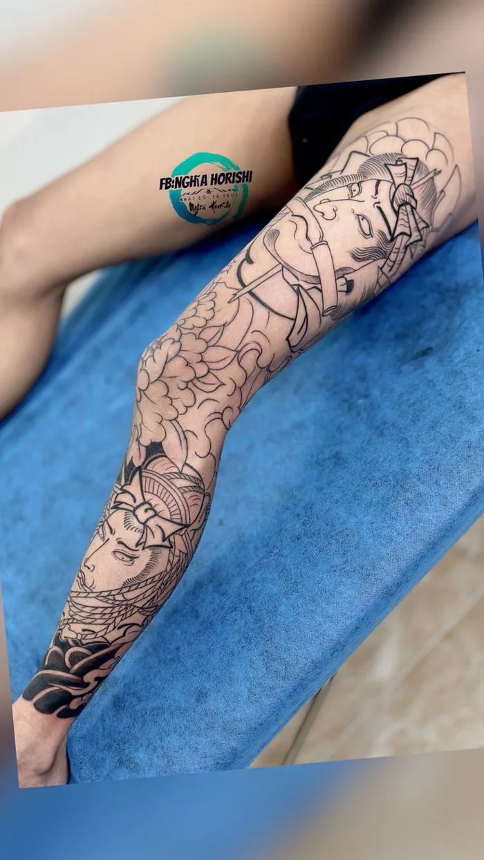 hình xăm nhật cổ kín chân🔥🔥🔥
