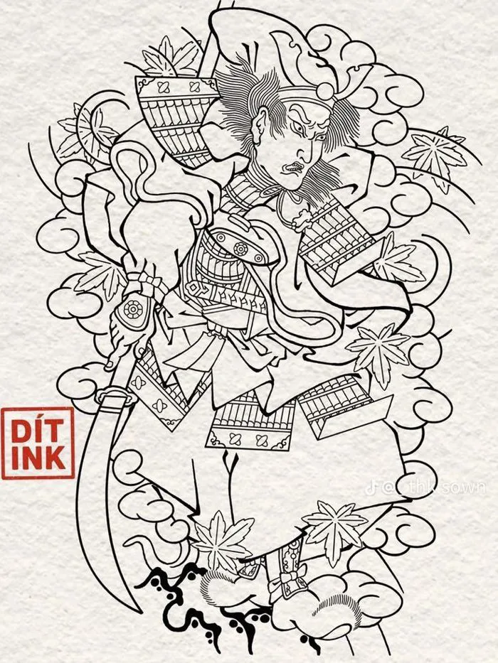 Hình xăm tướng nhật cổ | Samurai full chân, Tattoo nhật cổ, Nhật cổ full  lưng