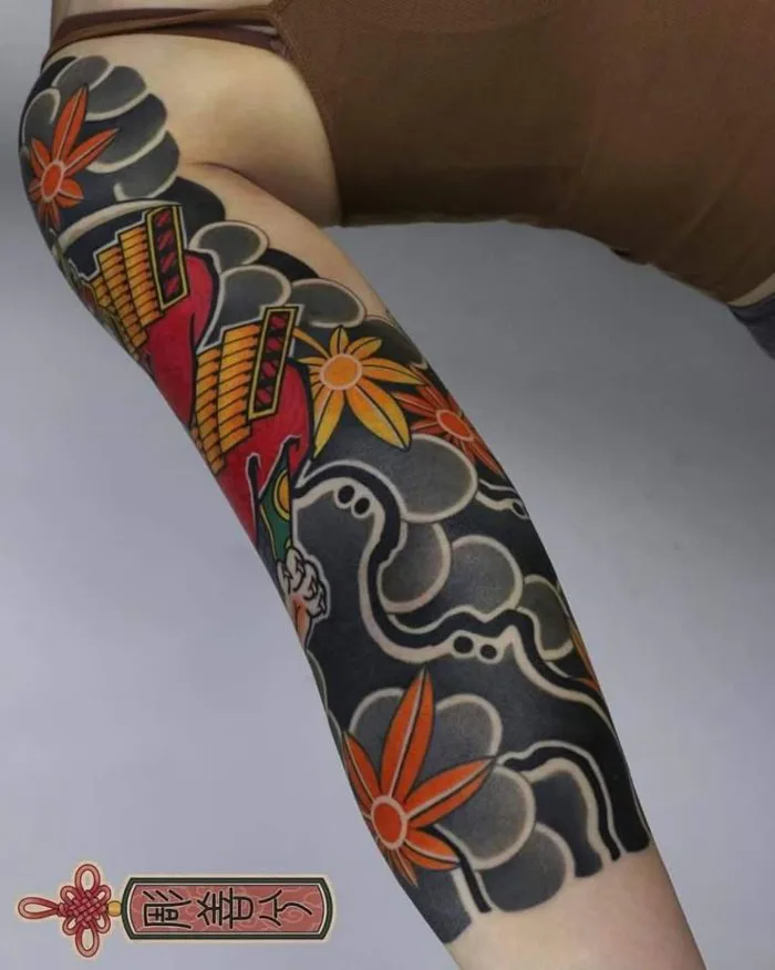 Tattoo tay lửng | Hình xăm nhật cổ tay lửng, Hình xăm phượng hoàng, Hình xăm